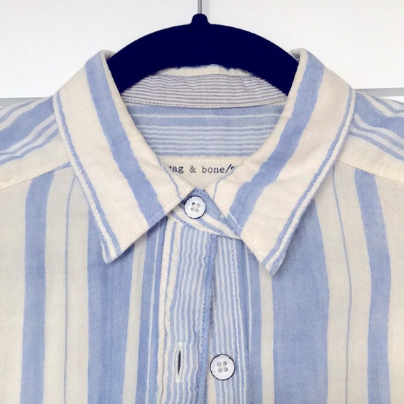 Rag & Bone Cropped Gauzey Button Down - Picture 5 of 11